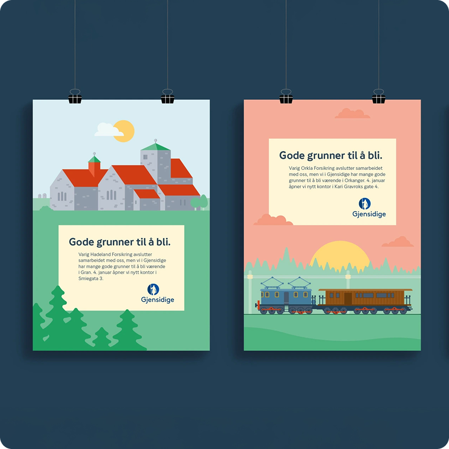 Two posters with illustrations